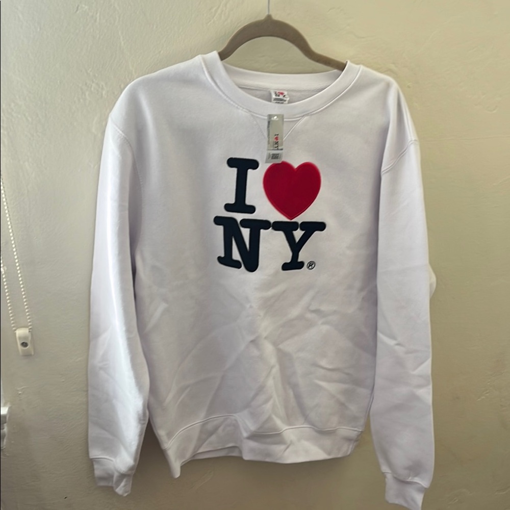 White I Love NY Sweatshirt